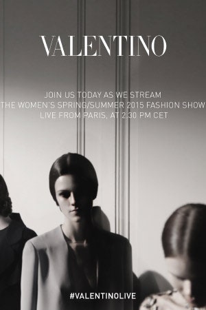 Трансляция показа Valentino весналето 2015
