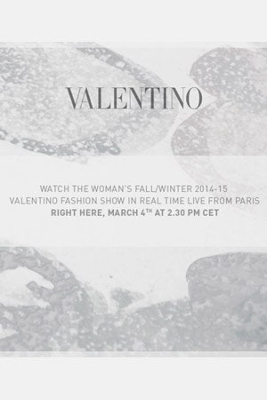 Трансляция показа Valentino