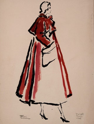 Эскиз пальто laquoАризонаraquo 1948 год.