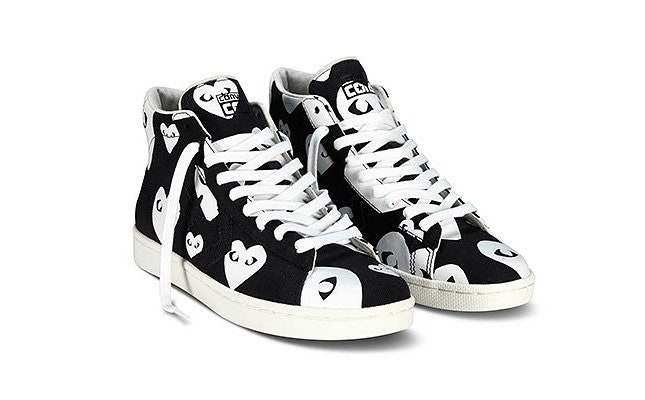 black and white comme des garcons sneakers