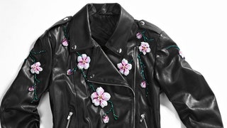 Кастомайзинг кожаная куртка Ольги Дуниной расшитая самоцветами | VOGUE