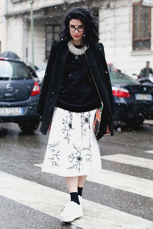 Streetstyle на Неделе моды в Милане