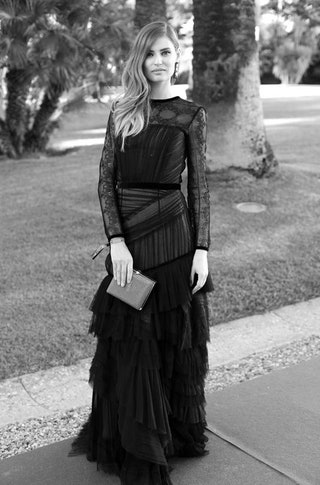 Бьянка Балти в платье Alberta Ferretti и украшениях de Grisogono.