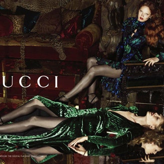 Кармен Педару в осенне-зимней кампании Gucci