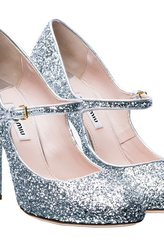 Miu Miu представили коллекцию туфель Glitter Mary Jane