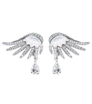 Серьги Vesta с перламутром и бриллиантами Lalique.