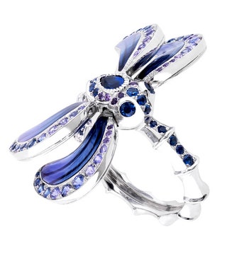 Браслет Dragonfly с сапфирами эмалью и бриллиантами Lalique.