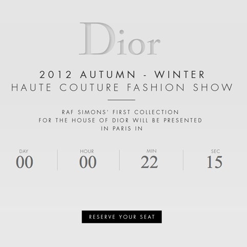 Прямая трансляция показа первой коллекции Рафа Симонса для Dior