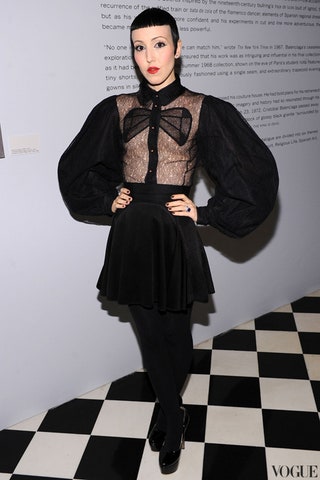 Мишель на открытии выставки Balenciaga Spanish Master.