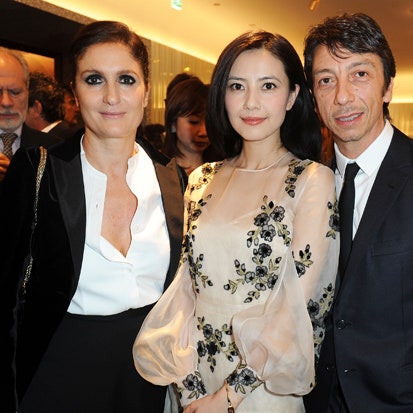 Карин Ройтфельд, Гаранс Доре и другие на открытии бутика Valentino в Милане