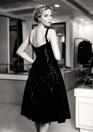 На Ксении Скворцовой платье Jean Patou Haute Couture 1954.