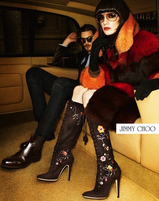 Кверель Янсен в рекламной кампании Jimmy Choo. Фотограф Терри Ричардсон.