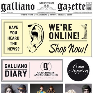 У John Galliano появится собственный интернет-магазин