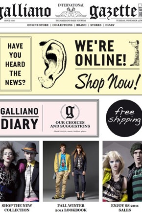 У John Galliano появится собственный интернетмагазин