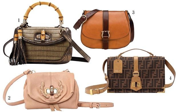 Маленькие сумочки на длинном ремне от Gucci Nina Ricci Salvatore Ferragamo Fendi | VOGUE