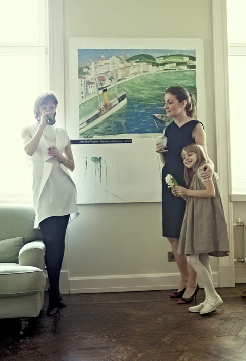 Евгений Митта и Елена Баканова интервью с галеристами и семейные фото