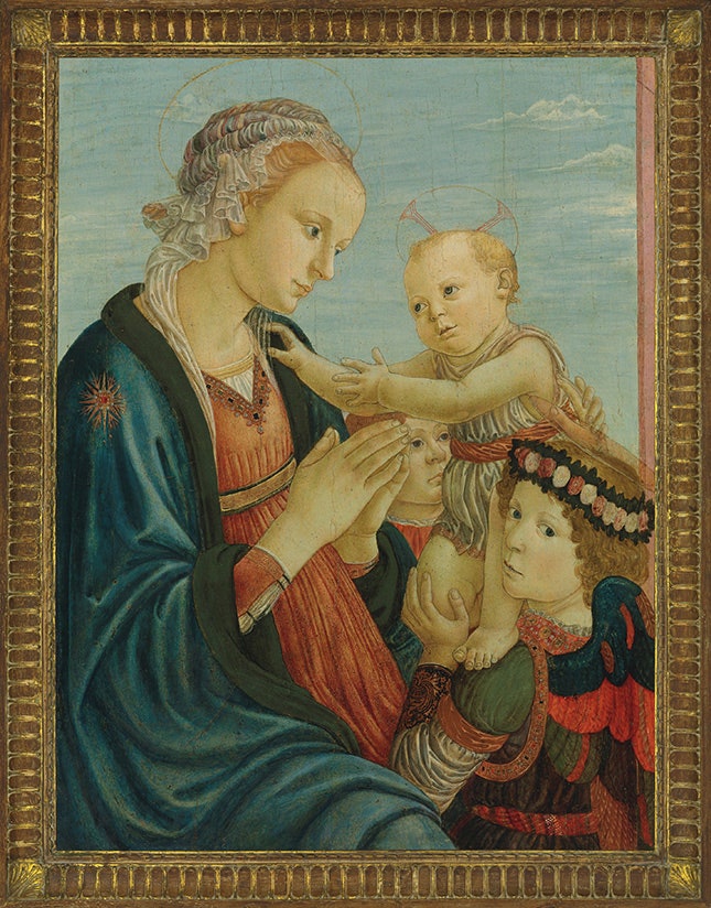 Франческо Боттичини. «Мадонна с младенцем и двумя ангелами» вторая половина XV века