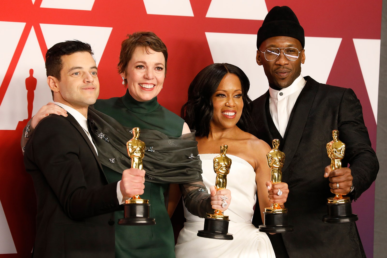 Рами Малек Оливия Колман Реджина Кинг и Махершала Али на премии «Оскар» 2019