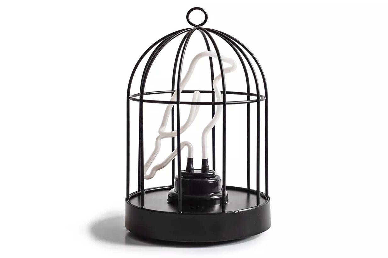 Неоновый светильник Bird in a Cage Suck UK 6300 рублей designboom.ru
