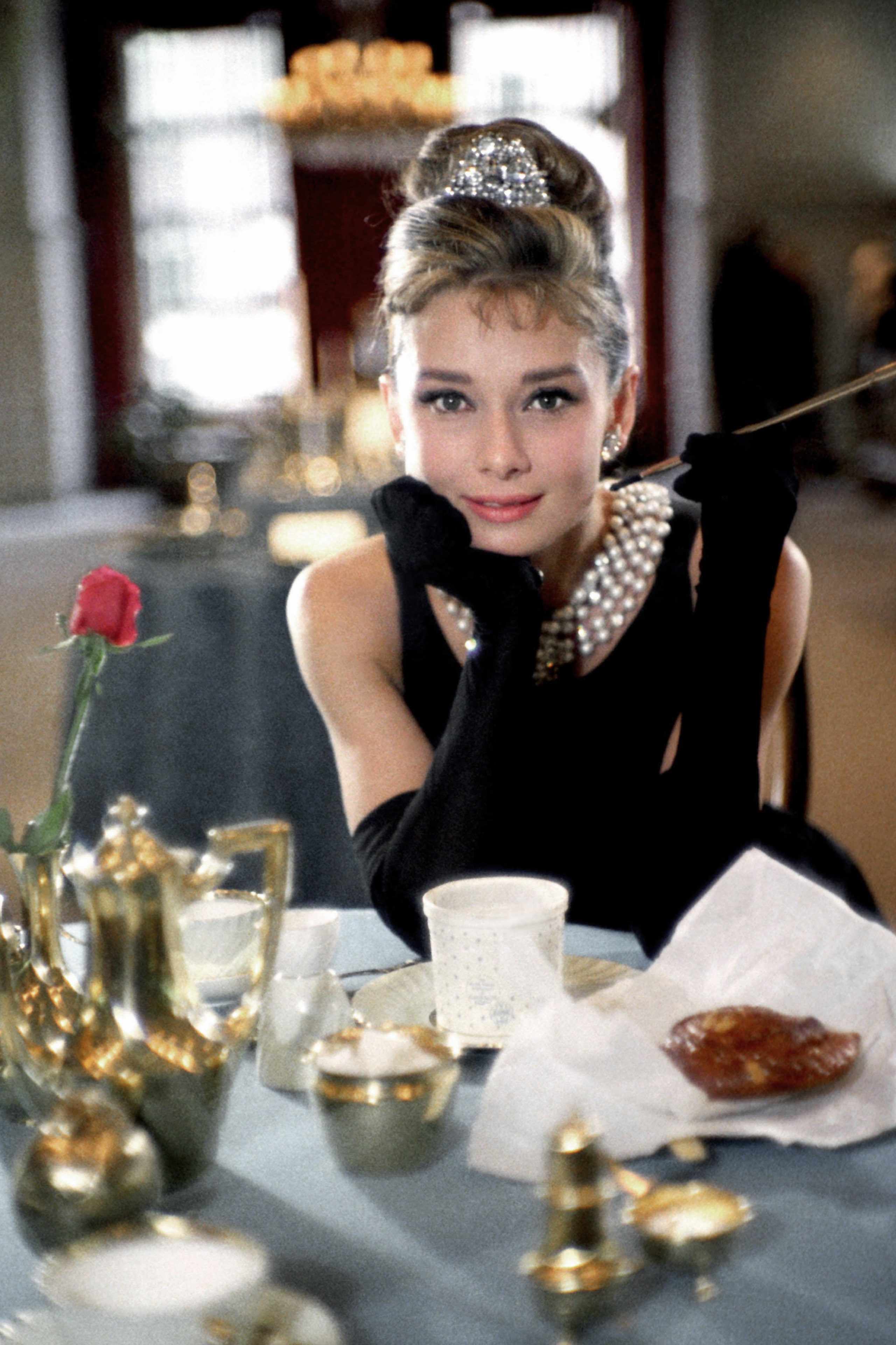 NEW YORK  1961  Actress Audrey Hepburn poses for a publicity still for the Paramount Pictures film 'Breakfast at...