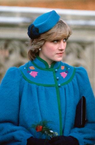 Принцесса Диана на рождественской службе в Виндзоре 1981