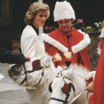 Diana Princess of Wales   visits Great Ormond Street Hospital a children's hospital in London at Christmas time 3rd...