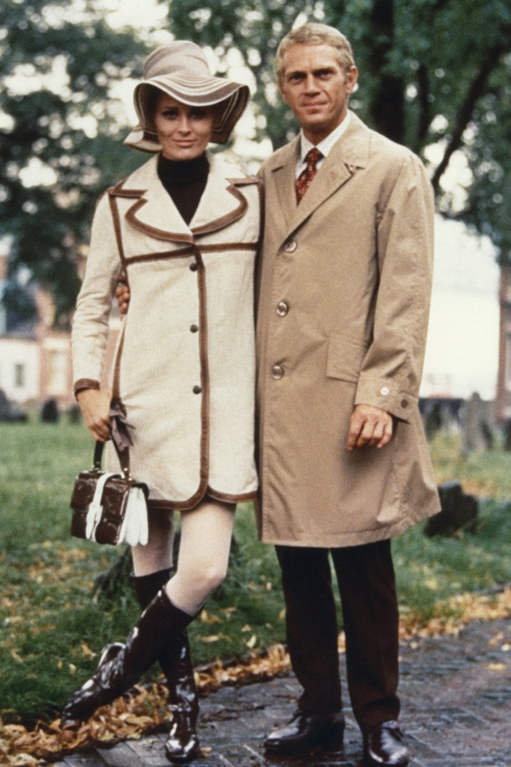 Со Стивом Маккуином на съемках фильма «Афера Томаса Крауна» 1968