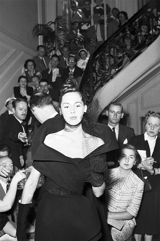 Показ Christian Dior Haute Couture в Париже 1950