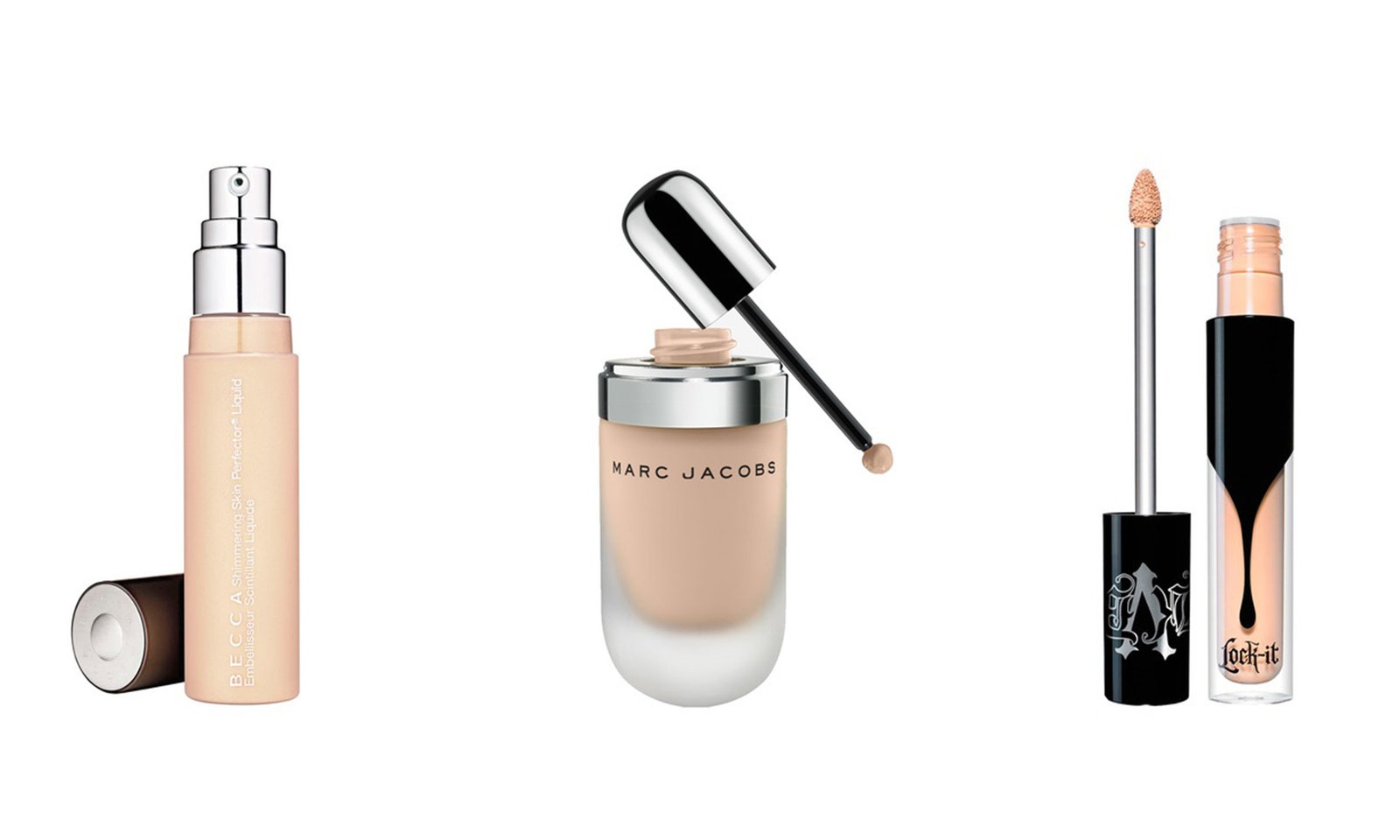 Хайлайтер Becca Shimmering Skin Perfector Liquid тональный крем Marc Jacobs Beauty Reable консилер KVD Vegan Beauty Lock It
