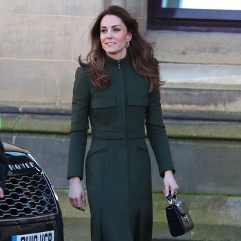 BRADFORD ENGLAND  JANUARY 15 Prince William Duke of Cambridge  and Catherine Duchess of Cambridge arrive at City Hall...
