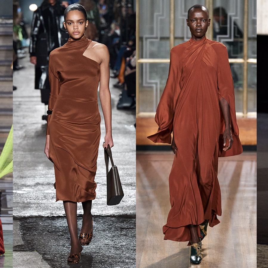 Шоколадные платья на выход &- тренд Недели моды в Лондоне