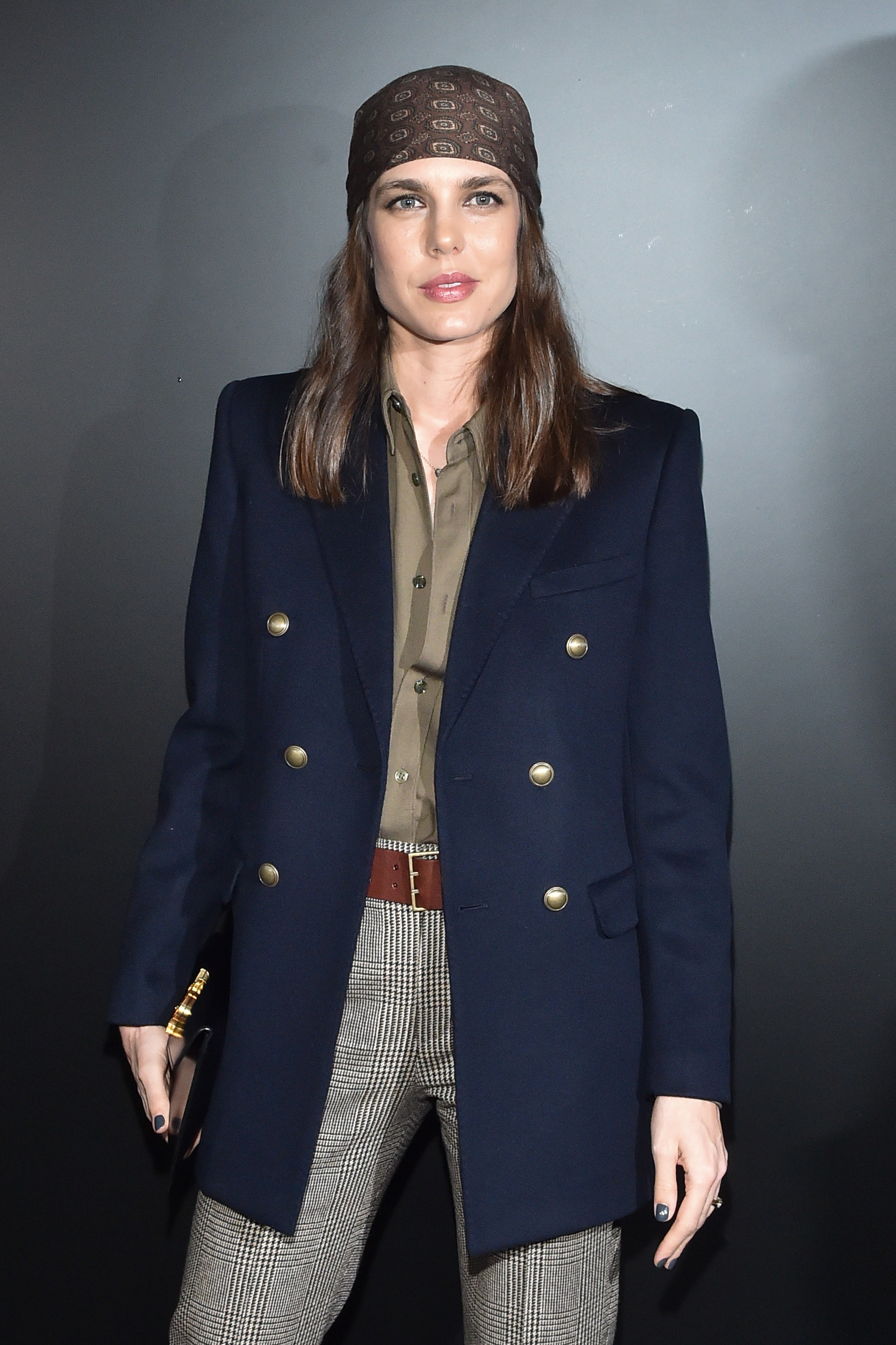 PARIS FRANCE  FEBRUARY 25  Charlotte Casiraghi attends the Saint Laurent show as part of the Paris Fashion Week...