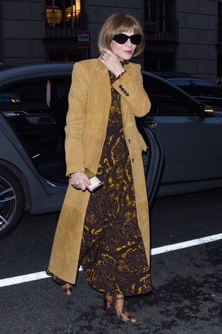 Анна Винтур на Неделе моды в НьюЙорке февраль 2020