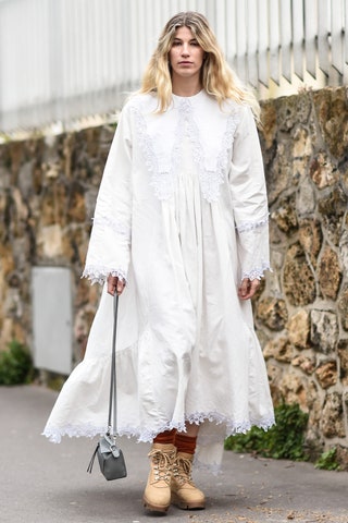 Вероника Хейлбрюннер на Неделе моды в Париже февраль 2020