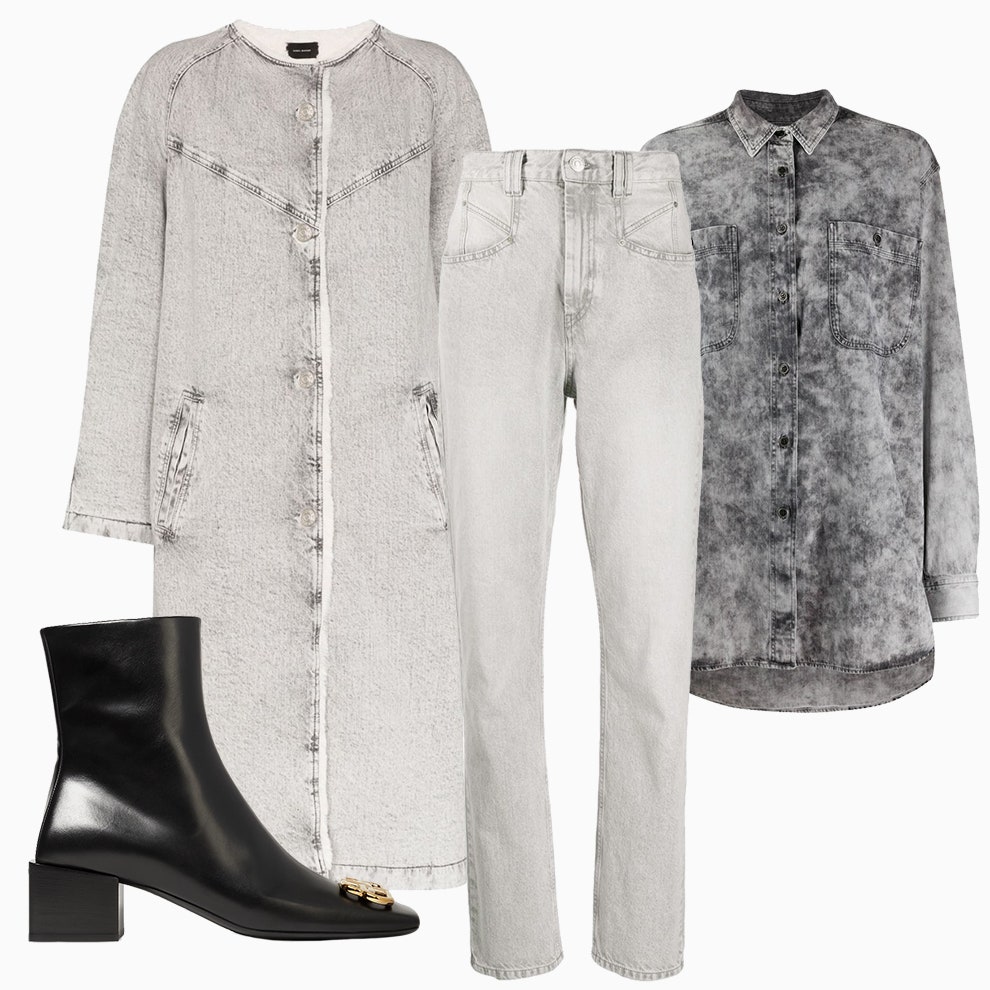 Ботинки Balenciaga 895 netaporter.com пальто Isabel Marant 54600 рублей farfetch.com джинсы Isabel Marant 19252 рубля...