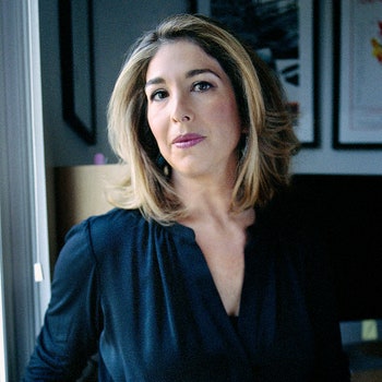 TORONTO CANADA  OCTOBER 09 Author Naomi Klein is photographed for Rolling Stone Magazine on October 9 2014 in Toronto...
