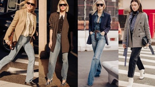 Пиджак и джинсы модные идеи героинь стритстайла