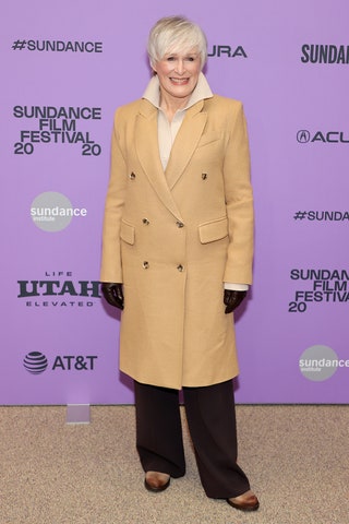 Гленн Клоуз в пальто Smythe на кинофестивале Sundance 2020