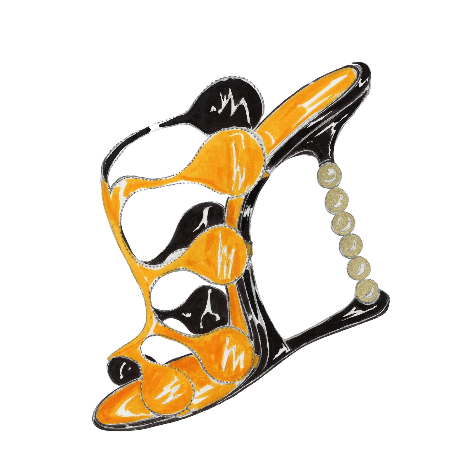 Раскраска с обувью Маноло Бланика &- лучшее офлайн-развлечение