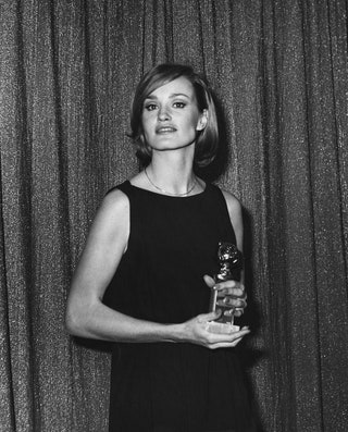 Джессика Лэнг на преми «Золотой Глобус» 1977