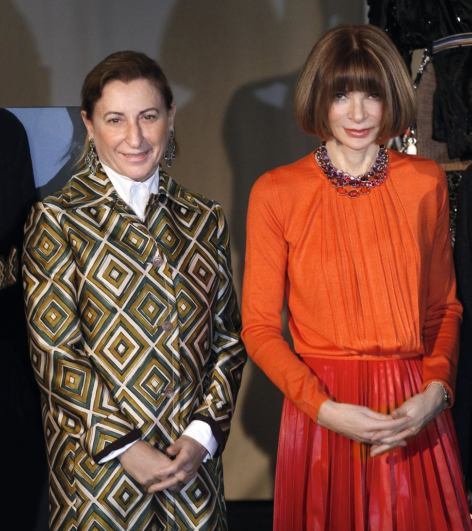 Миучча Прада и ­Анна Винтур на ­выставке Impossible Conversations 2012