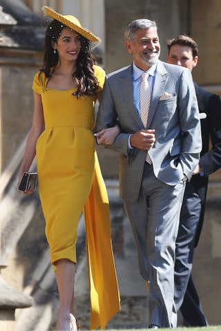 Амаль и Джордж Клуни на свадьбе принца Гарри и Меган Маркл в Виндзорском замке 2018