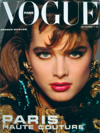 Брук Шилдс на обложке Vogue Paris сентябрь 1983