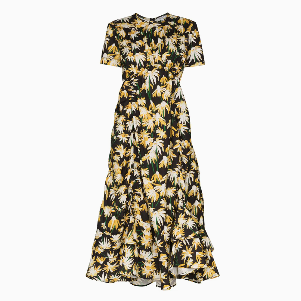Платье миди с цветочным принтом Loewe 212508 рублей farfetch.com
