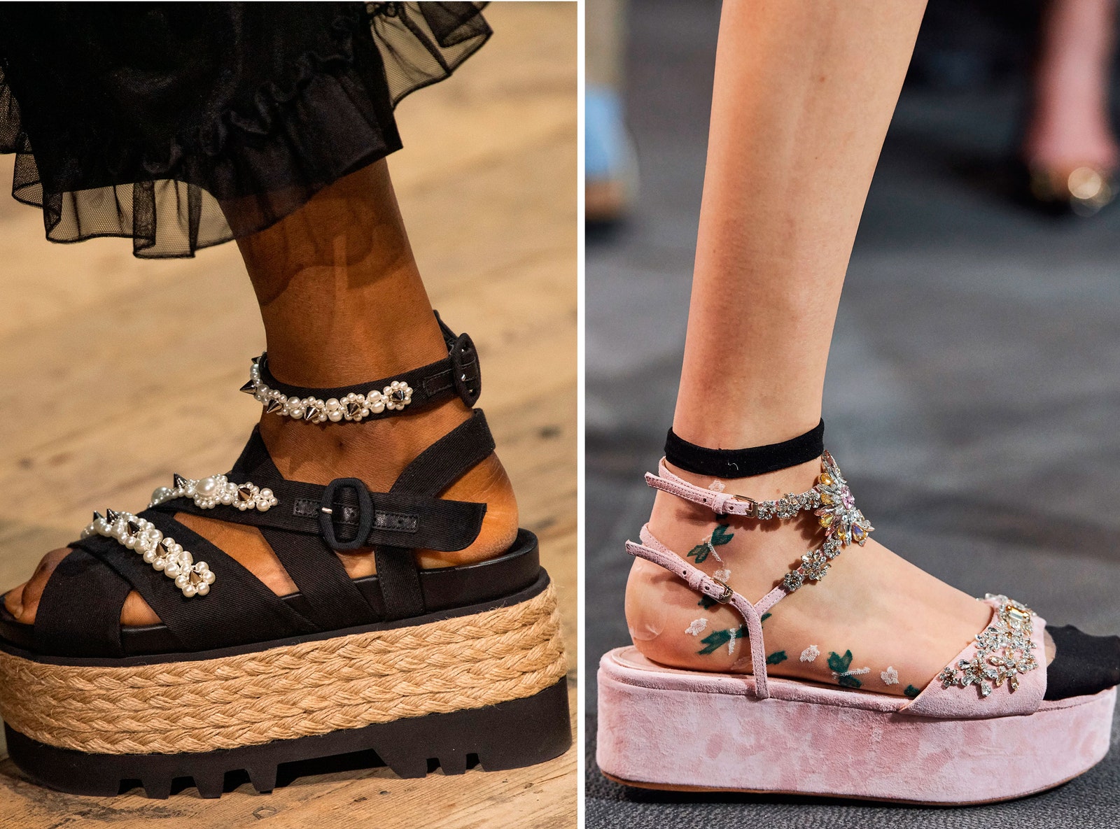 sandalias flatforms tendencia años 90 primavera verano 2020