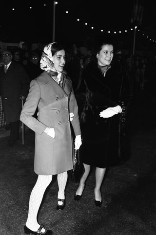 Принцесса Каролина и Грейс Келли в Монако 1970е