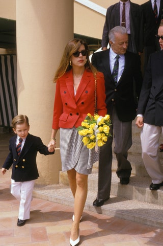 Принцесса Каролина с сыном в МонтеКарло 1988