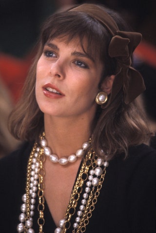 Принцесса Каролина на кутюрном показе Chanel 1985