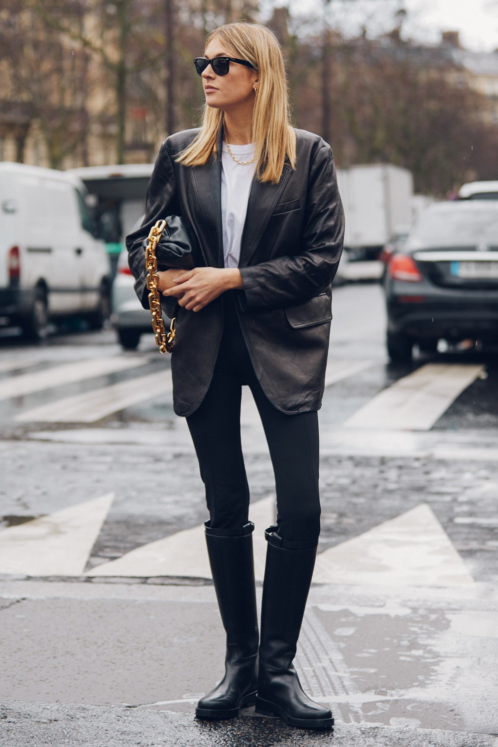 Камиль Шарьер на Неделе моды в Париже февраль 2020