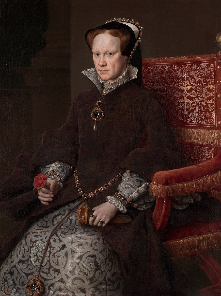 Портрет Марии Тюдор написанный Антонисом Мором 1554 год